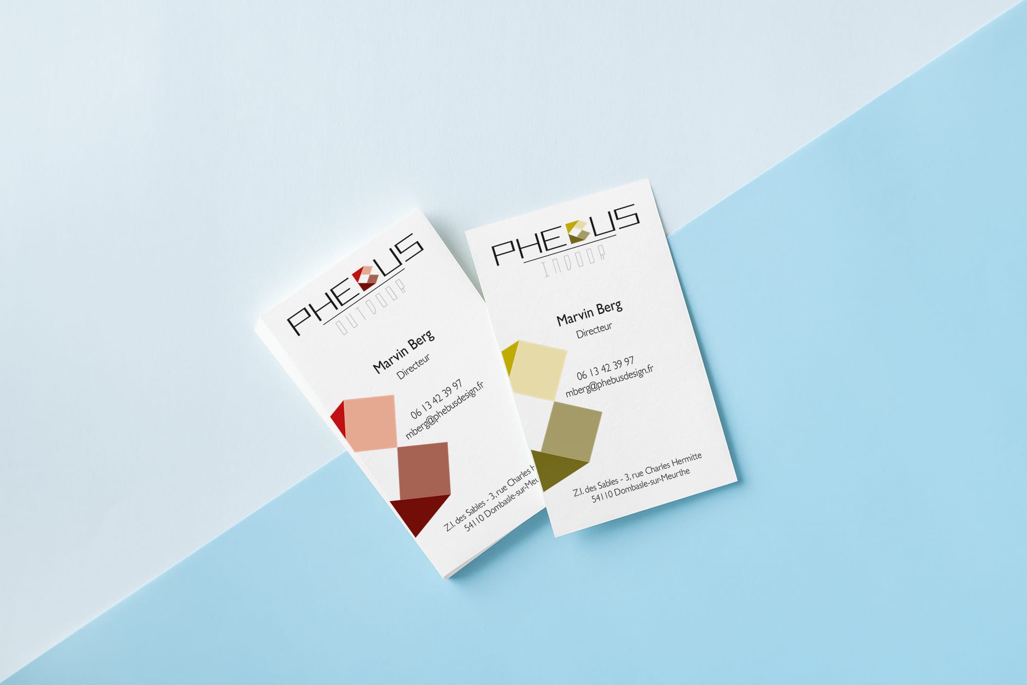 Carte de visite phebus design sbcom steven berg