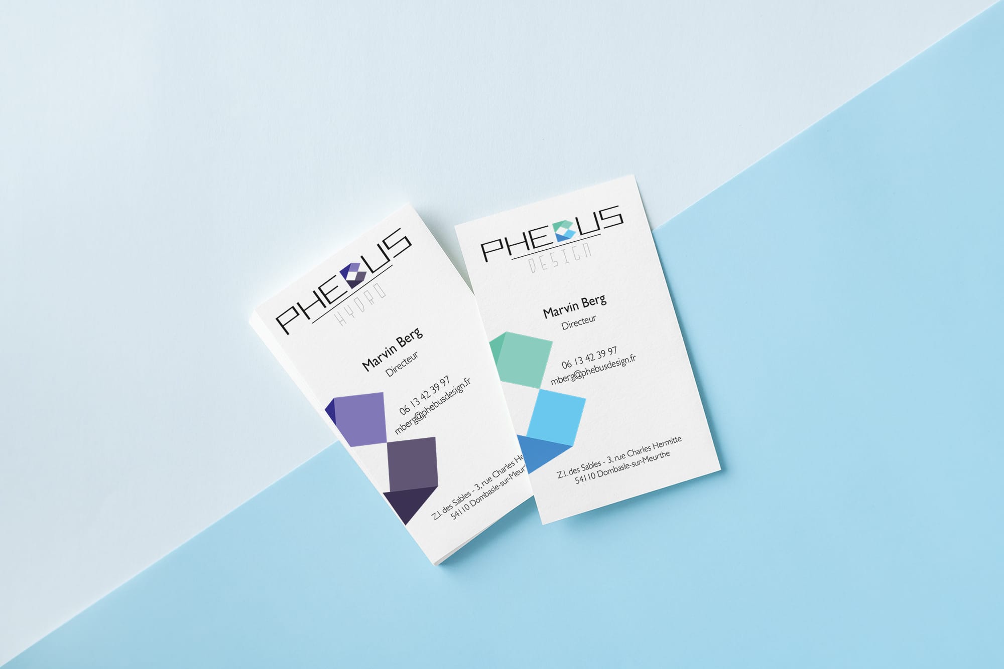 Carte de visite phebus design sbcom steven berg